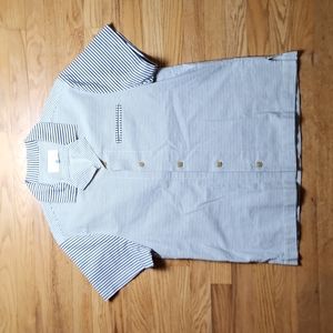 Solid & Striped short sleeve stripes button down